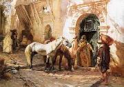 Arab or Arabic people and life. Orientalism oil paintings  330